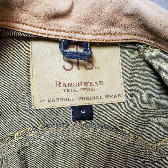 sTs Ranchwear Women's Caffrey denim jean Jacket with suede collar - Picture 6 of 12